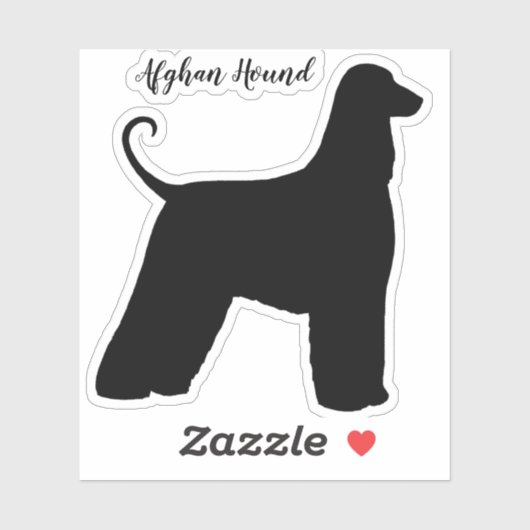 Afghan Hound Silhouette Hondenras Vinyl Sticker (Vel)