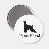 Afghan Hound Silhouette Magneet (Voorkant / Achterkant)
