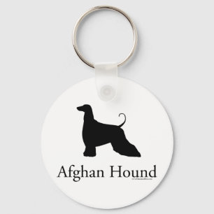 Afghan Hound Silhouette Sleutelhanger