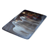 Afghan Hound Snowy Sleigh Ride Kerstmisdecor Badmat (Gekanteld)