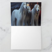 Afghan Hound Snowy Sleigh Ride Kerstmisdecor Kaart (Binnen)