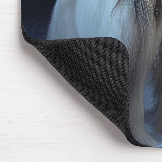 Afghan Hound Snowy Sleigh Ride Kerstmisdecor Muismat (Hoek)