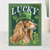 Afghan Hound St. Patrick's Day Kaart (Voorkant)
