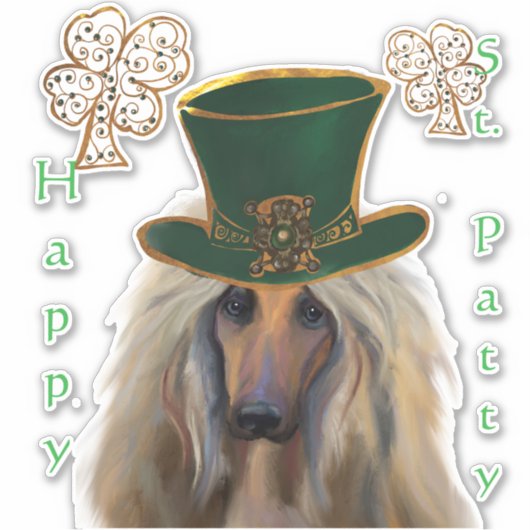 AFGHAN HOUND STICKER (Voorkant)