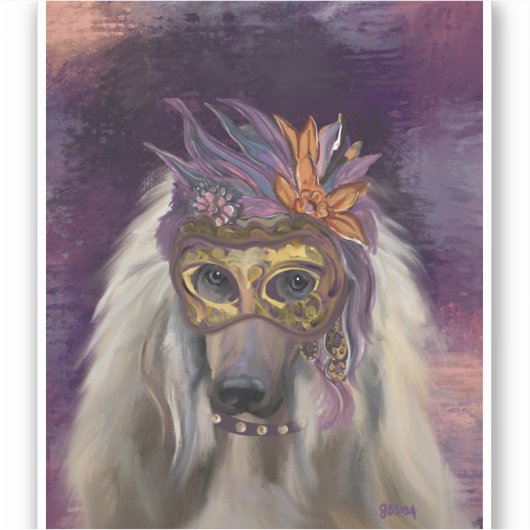 AFGHAN HOUND STICKER (Voorkant)