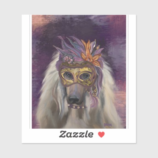 AFGHAN HOUND STICKER (Vel)
