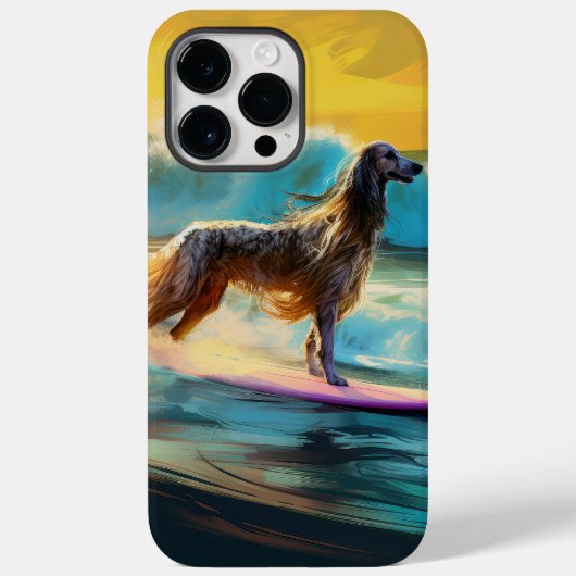 Afghan Hound Strand Surfen Schilderij Case-Mate iPhone Case (Achterkant)