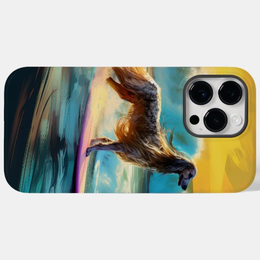 Afghan Hound Strand Surfen Schilderij Case-Mate iPhone Case (Achterkant (horizontaal))
