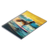 Afghan Hound Strand Surfen Schilderij Notitieboek (Linkerzijde)