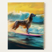 Afghan Hound Strand Surfen Schilderij Planner (Achterkant)