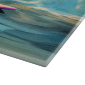 Afghan Hound Strand Surfen Schilderij Snijplank (Hoek)