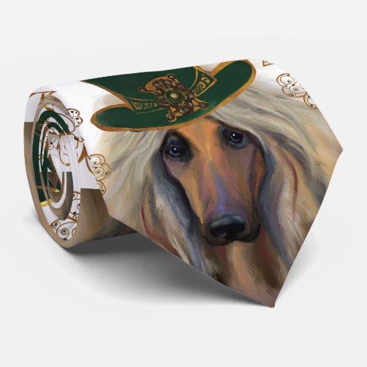 AFGHAN HOUND STROPDAS (Opgerold)