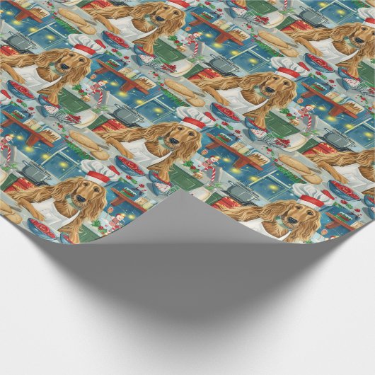 Afghan Hound Vakantie Bakken: Feestelijke Kerstmis Cadeaupapier (Hoek)