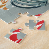 Afghan Hound Vakantie Bakken: Feestelijke Kerstmis Legpuzzel (Zijkant)