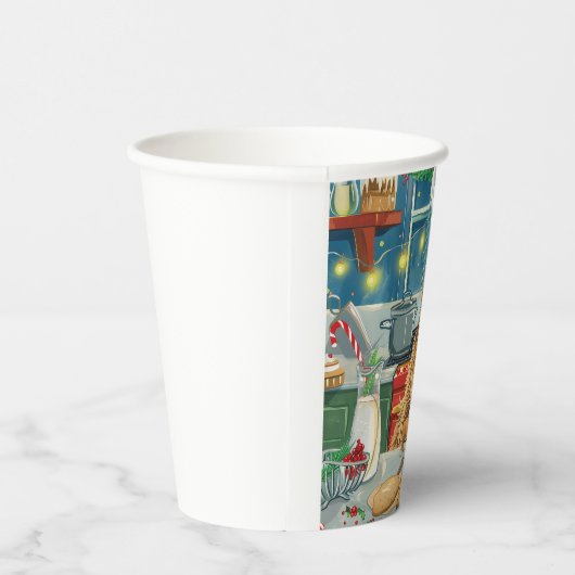 Afghan Hound Vakantie Bakken: Feestelijke Kerstmis Papieren Bekers (Rechts)