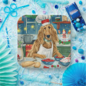 Afghan Hound Vakantie Bakken: Feestelijke Kerstmis Papieren Bordje (Feest)