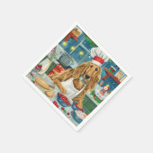 Afghan Hound Vakantie Bakken: Feestelijke Kerstmis Servet (Hoek)