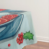 Afghan Hound Vakantie Bakken: Feestelijke Kerstmis Tafelkleed (Voorbeeld)