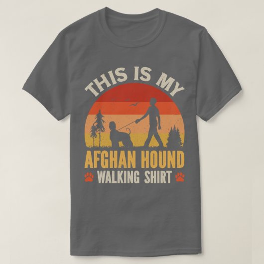Afghan Hound Walking T-shirt (Design voorkant)