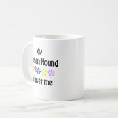 Afghan Hound Wandelingen Ontwerp Koffiemok (Voorkant links)