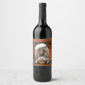 AFGHAN HOUND WIJN ETIKET (Voorkant)