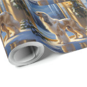 Afghan Hound With Christmas Lights Holiday Cadeaupapier (Rol Hoek)