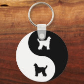 Afghan Hound Yin Yang Sleutelhanger (Voorkant)