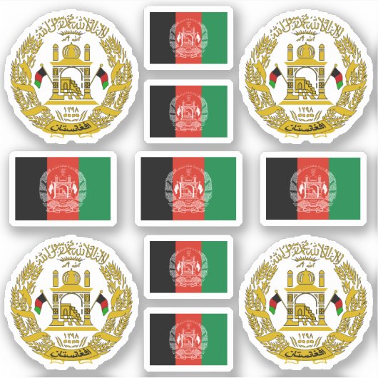 Afghan symbols / coat of arms and flag sticker (Voorkant)