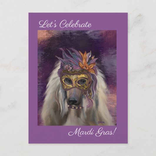 AFGHANEN HOUND BRIEFKAART (Voorkant)