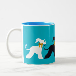 Afghanen vieren. tweekleurige koffiemok