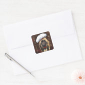 AFGHANENHOND VIERKANTE STICKER (Envelop)