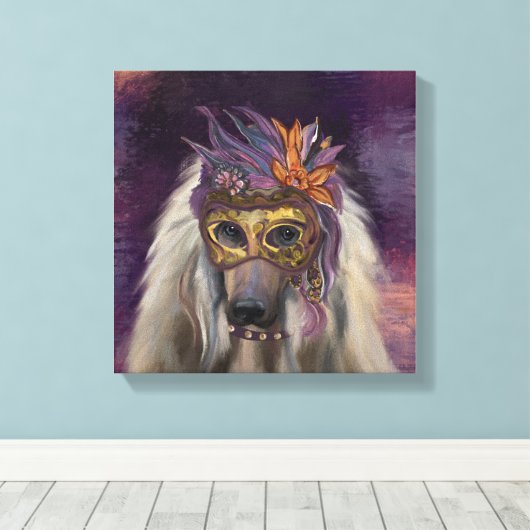 AFGHANENHOUND CANVAS AFDRUK (Insitu (Houten vloer))
