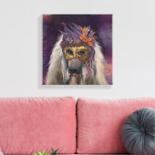 AFGHANENHOUND CANVAS AFDRUK (Insitu (Woonkamer))