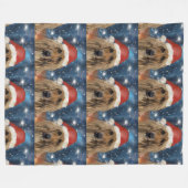  AFGHANENHOUND    FLEECE DEKEN (Voorkant (Horizontaal))