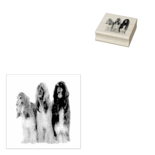 Afghanische Windhunde Rubberstempel (Gestempeld)