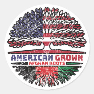 Afghanistan Afghaanse Amerikaanse VS Verenigde Sta Ronde Sticker