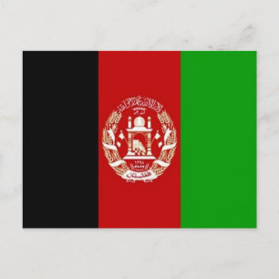 Afghanistan - Afghaanse vlag - Briefkaart
