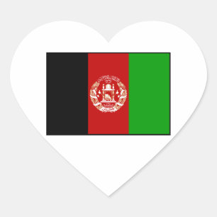 Afghanistan - Afghaanse vlag Hart Sticker