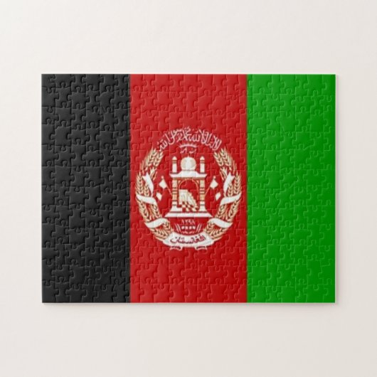 Afghanistan - Afghaanse vlag - Legpuzzel (Horizontaal)
