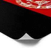 Afghanistan - Afghaanse vlag - Poster (Hoek)