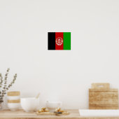Afghanistan - Afghaanse vlag - Poster (Keuken)