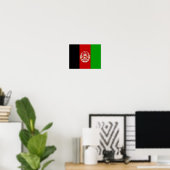 Afghanistan - Afghaanse vlag - Poster (Thuiskantoor)