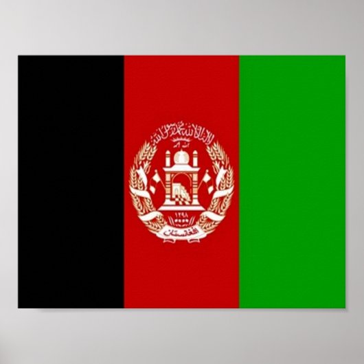 Afghanistan - Afghaanse vlag - Poster (Voorkant)