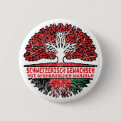 Afghanistan Afghanistan Schweizer Schweiz Baum Ronde Button 5,7 Cm (Voorkant)