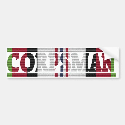 Afghanistan Campaign Medal Ribbon Corpsman Sticker (Voorkant)