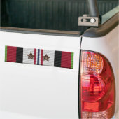 Afghanistan Campaign Ribbon 2 sterren Bumpersticke Bumpersticker (Op Truck)