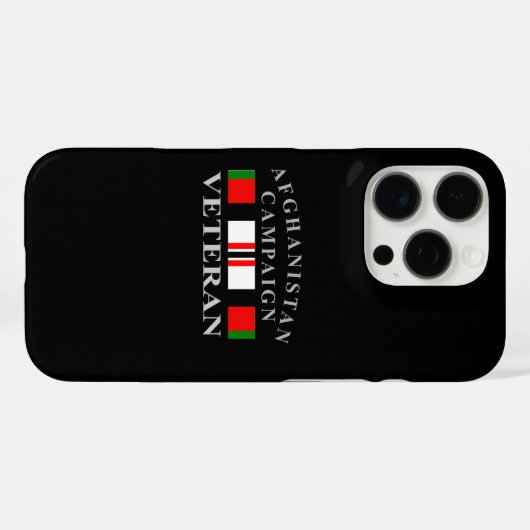 Afghanistan Campaign Veteran Case-Mate iPhone Case (Achterkant (horizontaal))