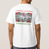 Afghanistan Combat Action Badge Front & Back Print T-shirt (Achterkant)