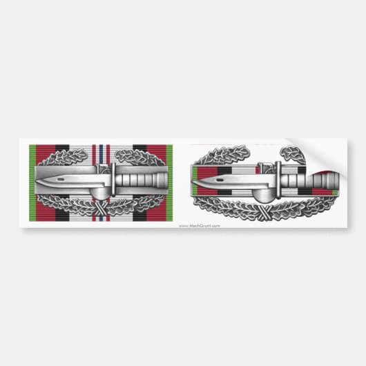 Afghanistan Combat Action Badge Sticker Paar (Voorkant)