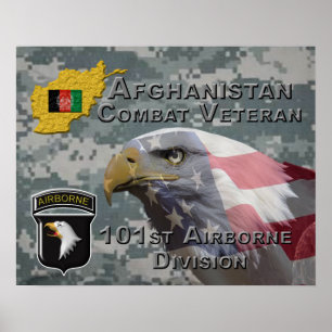 "Afghanistan Combat Veteran" - 101st Airborne! Poster